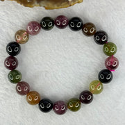 Good Grade Natural Tourmaline Beads Bracelet 好的天然碧玺珠手链 28.83g 16.5cm 9.8mm 20 Beads - Huangs Jadeite and Jewelry Pte Ltd