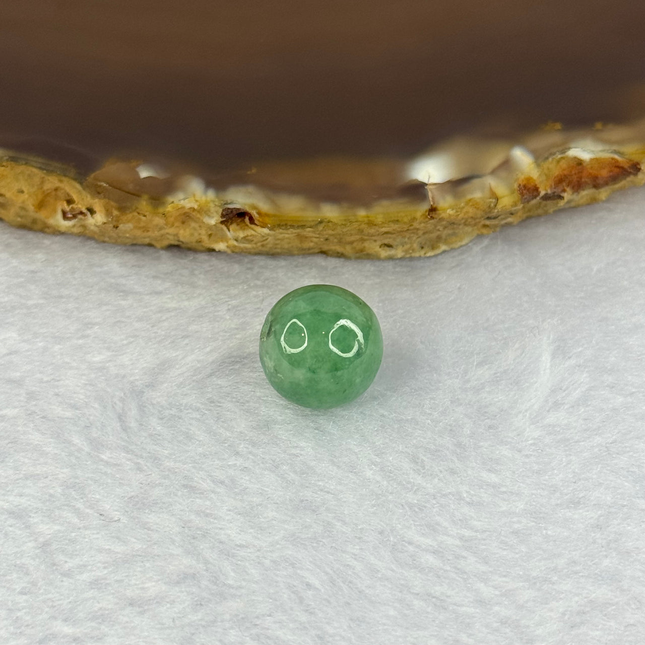 Type A Green Jadeite Bead for Bracelet/Necklace/Earrings/Ring 
2.46g 11.4mm - Huangs Jadeite and Jewelry Pte Ltd