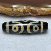 Natural Powerful Tibetan Old Oily Agate 6 Eyes Dzi Bead Heavenly Master (Tian Zhu) 六眼天诛 7.19g 38.1 by 11.1mm - Huangs Jadeite and Jewelry Pte Ltd