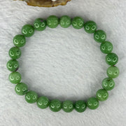 Natural Emerald And Ruby Zoisite Beads Bracelet 24.59g 17cm 8.9mm 23 Beads - Huangs Jadeite and Jewelry Pte Ltd