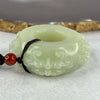 Natural Greenish White Nephrite Four Ancient Mystical Beast Thumb Ring / Pendant 91.78g 21.3 by 18.4mm US13 / HK29.5 - Huangs Jadeite and Jewelry Pte Ltd