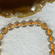 Natural Golden Rutilated Quartz Beads 天然金发水晶手链 15.58g 16cm 7.9mm 25 Beads - Huangs Jadeite and Jewelry Pte Ltd