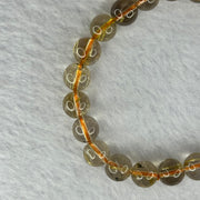 Natural Golden Rutilated Quartz Beads 天然金发水晶手链 19.17g 15cm 8.8mm 22 Beads - Huangs Jadeite and Jewelry Pte Ltd