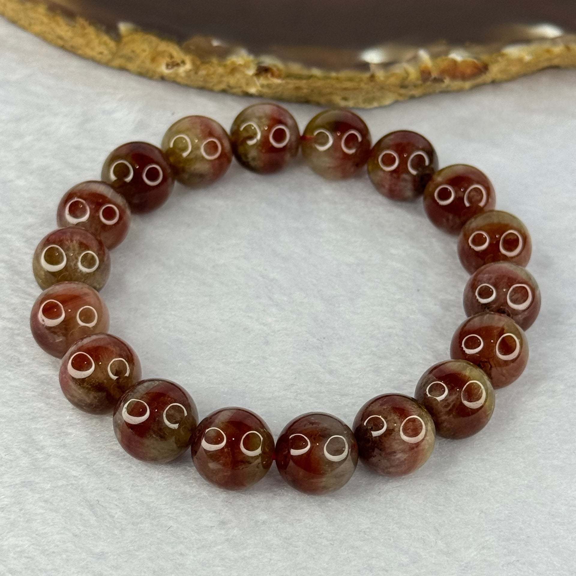 Above Average Natural Auralite 23 Bracelet 天然激光23手链 39.79g 18cm 11.8mm  18 Beads - Huangs Jadeite and Jewelry Pte Ltd