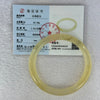 Transparent Yellow Quartzite Jade Bangle 天山玉手镯 Internal Diameter 62.0mm 33.28g 9.3 by 8.3mm