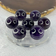 Natural Amethyst 7 Sphere Ball Set 136.81g 80.1 by 32.6mm Diameter 22.1 x 7 pcs - Huangs Jadeite and Jewelry Pte Ltd