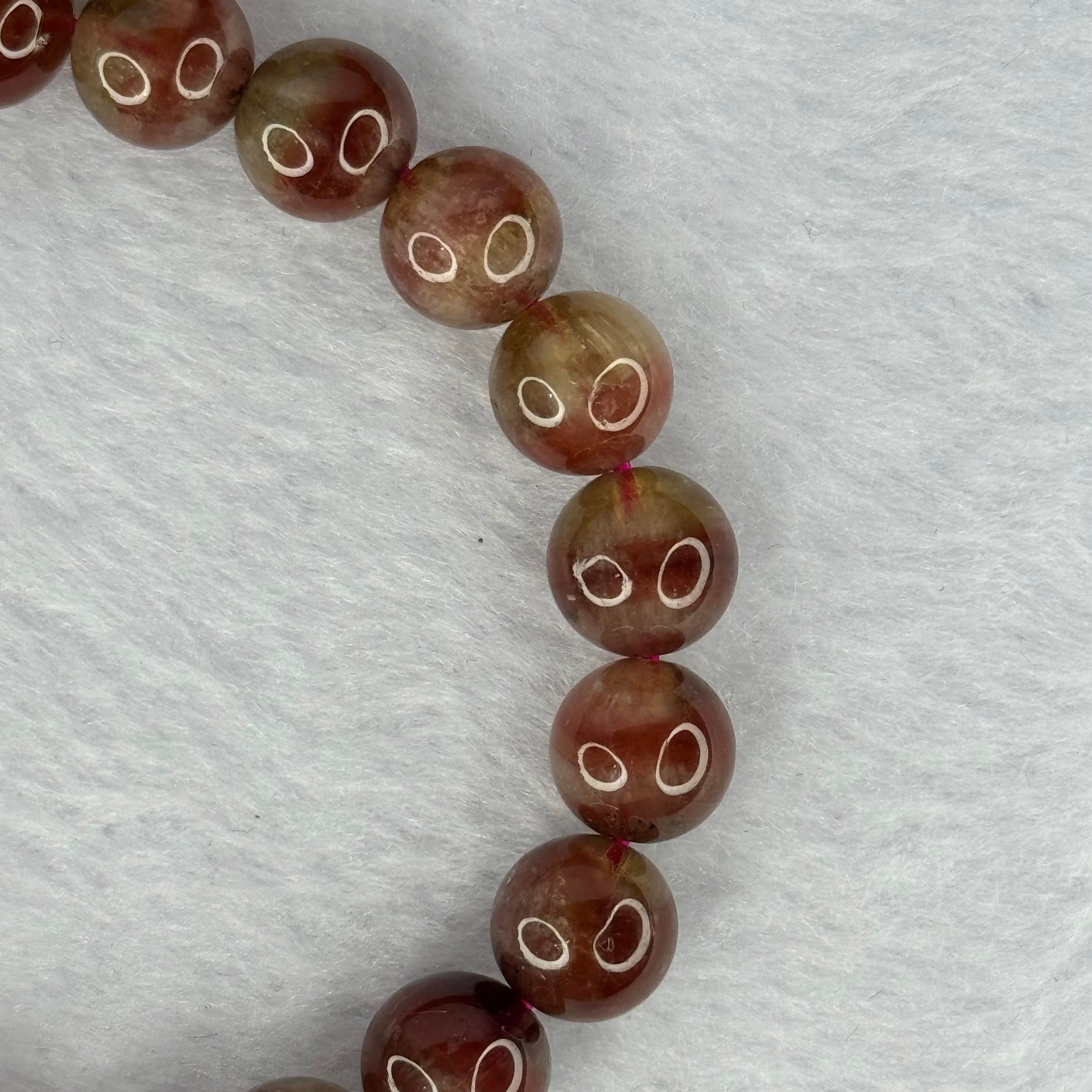 Above Average Natural Auralite 23 Bracelet 天然激光23手链 25.14g 16.5cm 9.4mm 20 Beads - Huangs Jadeite and Jewelry Pte Ltd