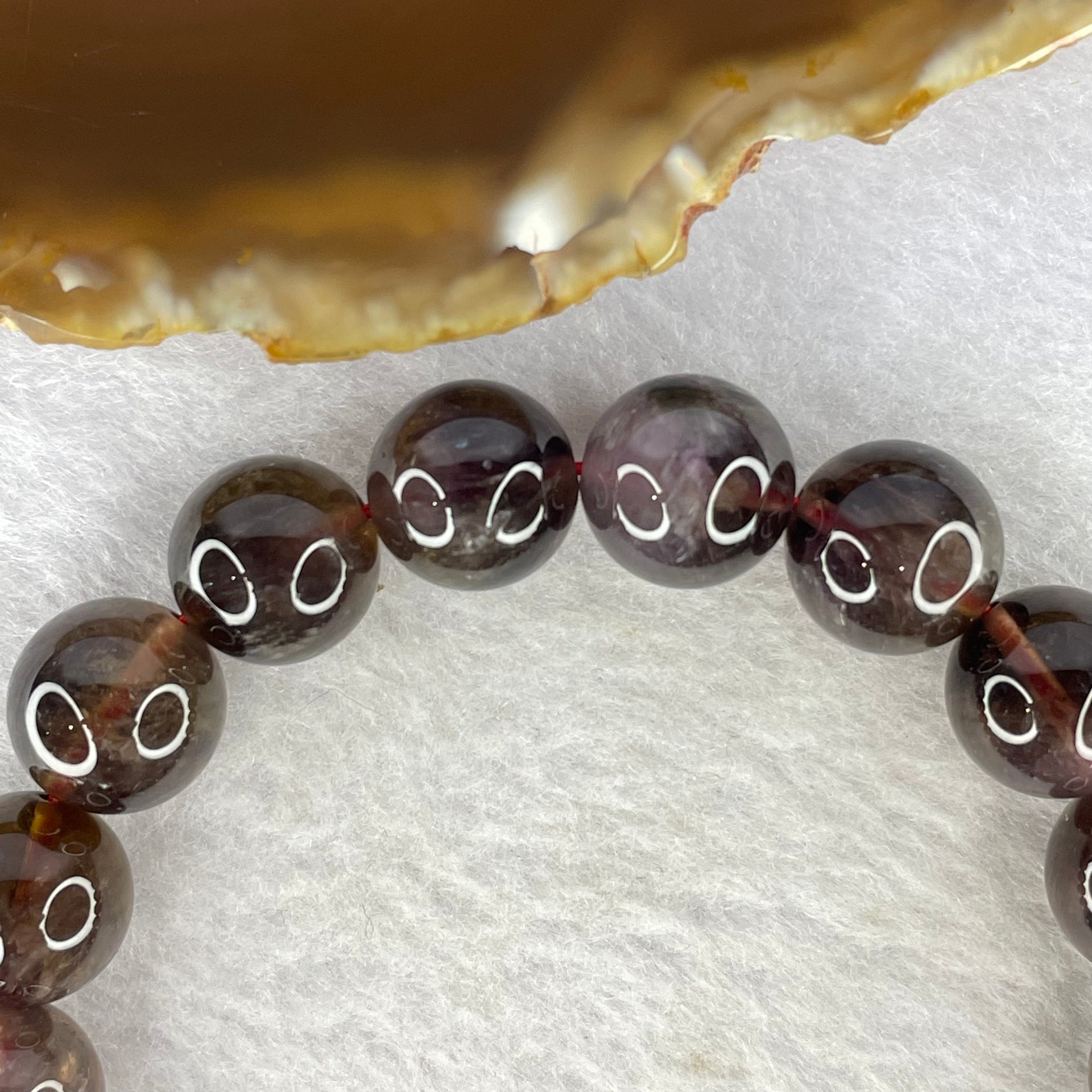 Natural Auralite Crystal Bracelet 极光手链 50.86g 22.8 mm 18 Beads - Huangs Jadeite and Jewelry Pte Ltd