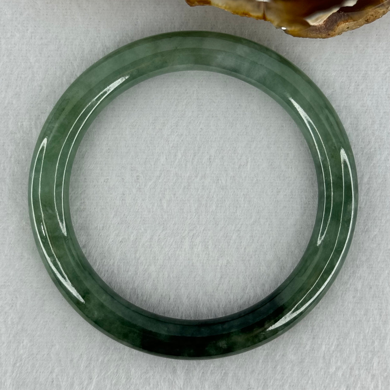 Type A Blueish Green Jadeite Bangle Internal Diameter 51.0mm 31.55g 8.0 by 8.3mm (Slight Internal Lines)