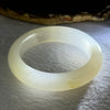 White Quartzite Jade Bangle 天山玉手镯 Internal Diameter 55.6mm 63.79g 14.2 by 10.3mm