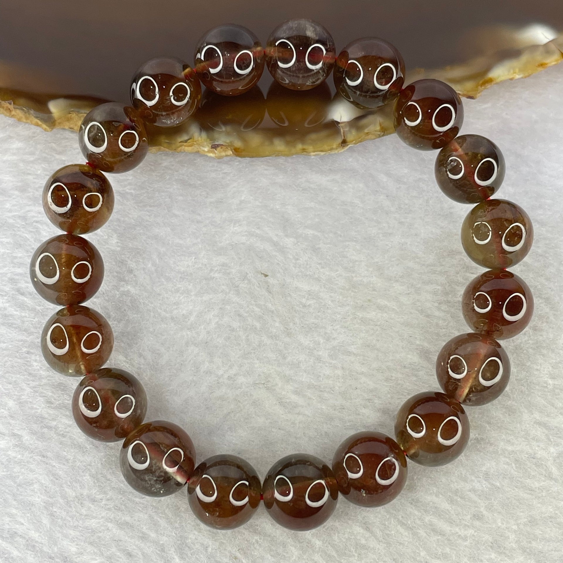 Natural Auralite Crystal Bracelet 极光手链 28.38g 10.3 mm 19 Beads - Huangs Jadeite and Jewelry Pte Ltd