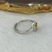 Natural Citrine with Crystals in 925 Sliver Ring (Adjustable Size) 1.41g 7.2 by 3.6 by 1.5mm - Huangs Jadeite and Jewelry Pte Ltd