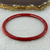 Natural Red Cinnabar Bangle with Inscription 15.30g Internal Diameter 60.7mm 5.3 by 5.5mm