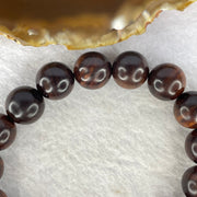 Natural Wild China Hainan Huang Hua Li Beads Bracelet 野生中国海南黄花梨手链 14.95g 12.2 mm 17 Beads - Huangs Jadeite and Jewelry Pte Ltd