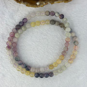 Natural Mixed Colours Fluorite Necklace 51.34g 7.7mm 76 Beads 54cm Elastic - Huangs Jadeite and Jewelry Pte Ltd