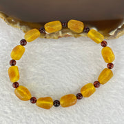 Natural Amber 琥珀 Beads Bracelet  5.25g 7.6 mm 12 Beads - Huangs Jadeite and Jewelry Pte Ltd