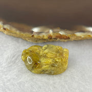 Above Average Grade Natural Golden Rutilated Quartz Pixiu Charm for Bracelet 天然金发水晶貔貅 8.45g 26.1 by 16.9 by 11.3mm - Huangs Jadeite and Jewelry Pte Ltd