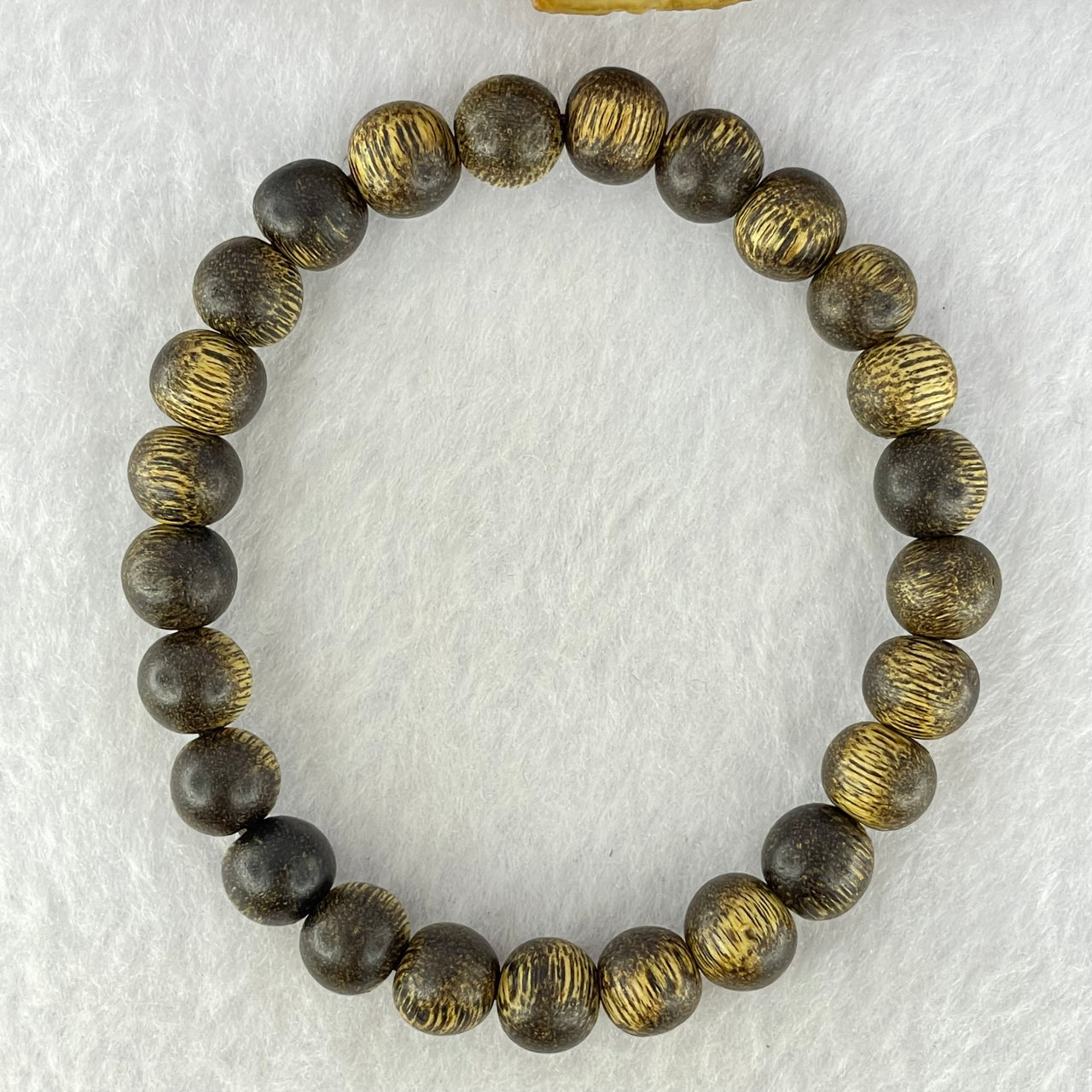 Natural Wild Vietnam Lu Qi Nan Agarwood Beads Bracelet 天然野生越南鹿其南沉香珠手镯 6.70g 16.5cm 9.0mm 25 Beads