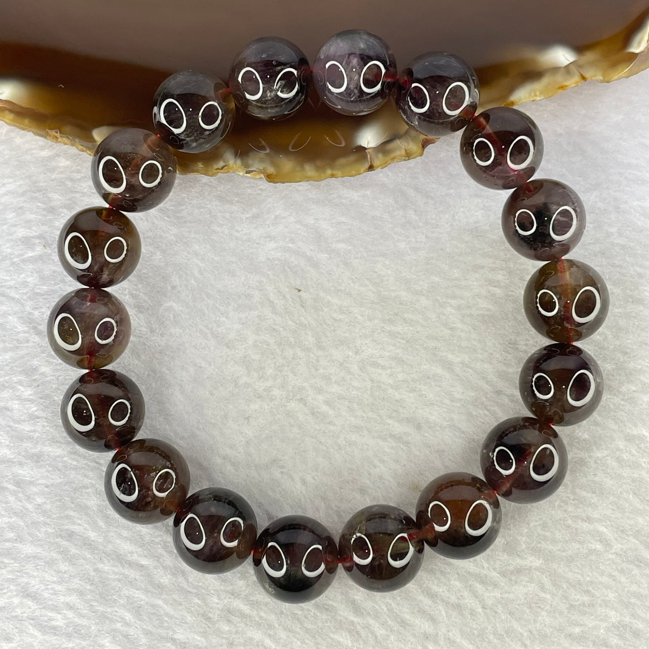 Natural Auralite Crystal Bracelet 极光手链 50.86g 22.8 mm 18 Beads - Huangs Jadeite and Jewelry Pte Ltd