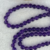 Good Grade Natural Amethyst Necklace 40.42g 54cm 7.3mm 79 Beads