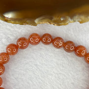 Good Grade Natural Sunstone, Heliolite and Aventurine Feldapar Beads Bracelet 天然金太阳日光石珠手链 17.14g 15.5 cm 8.4 mm 23 Beads - Huangs Jadeite and Jewelry Pte Ltd