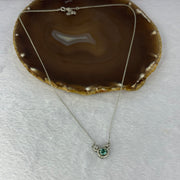 Cubic Zirconia in 925 Sliver Necklace 3.71g 6.4 by 2.2mm - Huangs Jadeite and Jewelry Pte Ltd