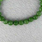 Natural Emerald And Ruby Zoisite Beads Bracelet 16.04g 14.5cm 7.4mm 25 Beads - Huangs Jadeite and Jewelry Pte Ltd