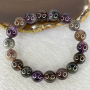 Natural Auralite Crystal Bracelet 极光手链 35.43g 11.4 mm 18 Beads - Huangs Jadeite and Jewelry Pte Ltd