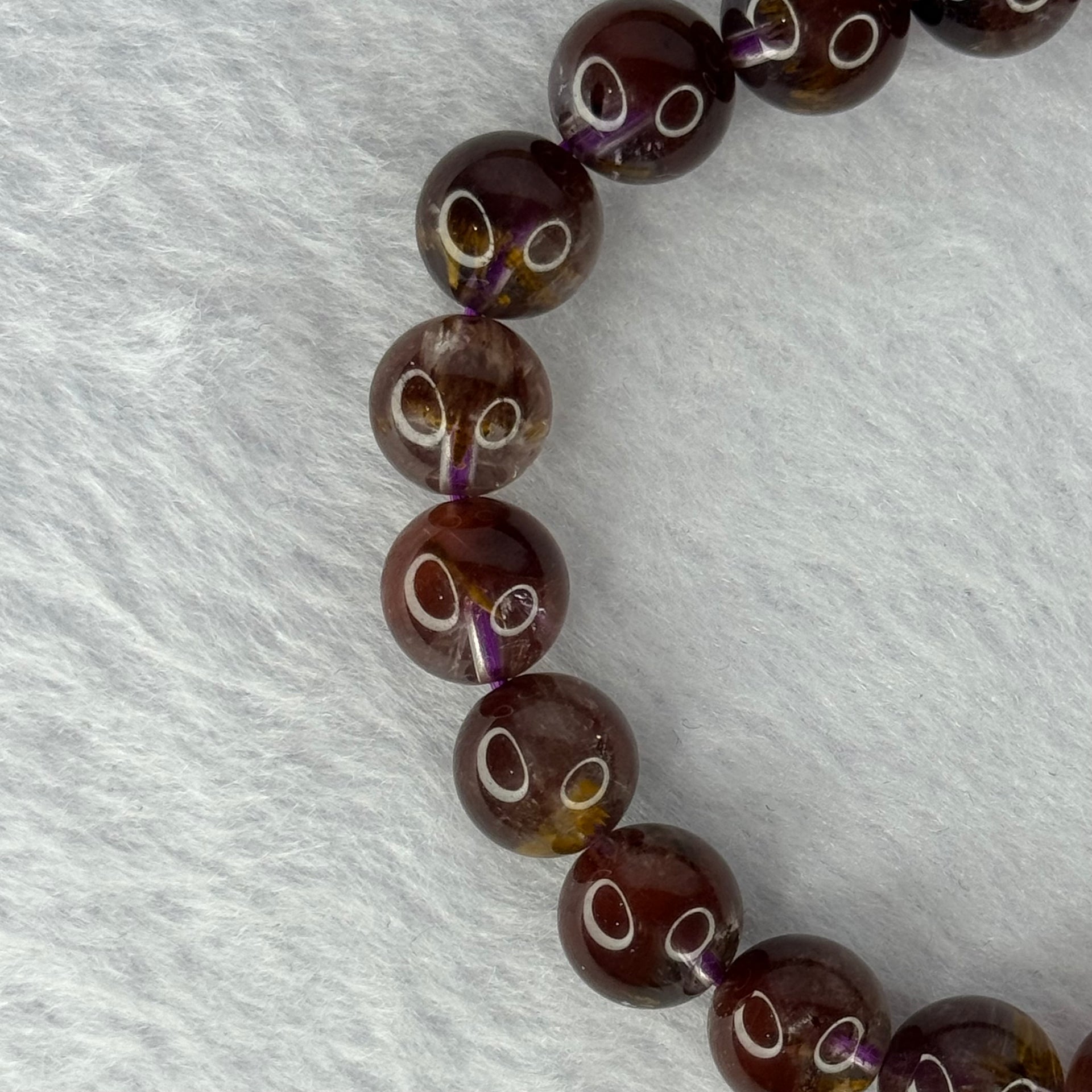 Very Good Grade Natural Auralite 23 Bracelet 天然激光23手链 29.03g 17.5cm 10.2mm 20 Beads - Huangs Jadeite and Jewelry Pte Ltd