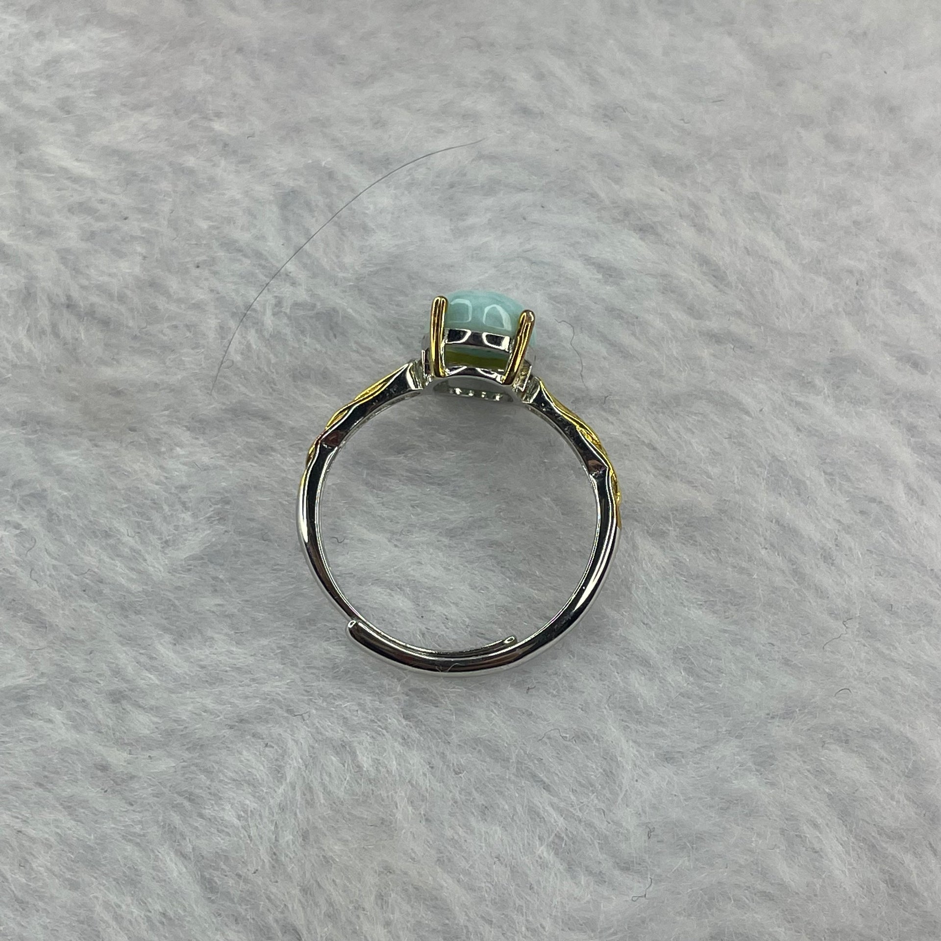 Larima 4.2 by 2.3 by 3.3 mm (estimated) in 925 Silver Ring 1.63g - Huangs Jadeite and Jewelry Pte Ltd