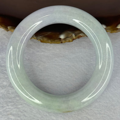 Type A Lavender Green Jadeite Bangle Internal Diameter 54.2mm 109.81g 14.8 by 74.4mm (Very Fine Internal Line)