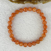 Good Grade Natural Sunstone, Heliolite and Aventurine Feldapar Beads Bracelet 天然金太阳日光石珠手链 13.22g 16cm 7.4 mm 26 Beads - Huangs Jadeite and Jewelry Pte Ltd