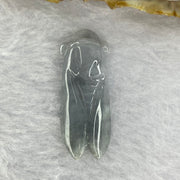 Type A Wuji Grey Jadeite Cicada 4.15g 13.1 by 33.2 by 5.8mm - Huangs Jadeite and Jewelry Pte Ltd