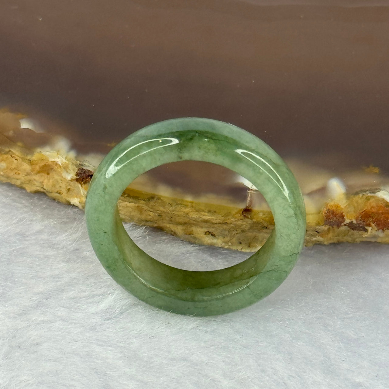 Type A Green Jadeite Ring 3.54g 5.8 by 3.8mm US7 HK15.5 (External Line)