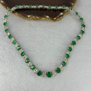 Natural Emeralds (Beryl) 25.0 cts. Total 42.34g including 31 Emeralds, 121 Natural Diamonds in 8k White Gold with NGI Cert No. 82835786 - Huangs Jadeite and Jewelry Pte Ltd