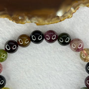 Good Grade Natural Tourmaline Beads Bracelet 好的天然碧玺珠手链 28.83g 16.5cm 9.8mm 20 Beads - Huangs Jadeite and Jewelry Pte Ltd