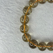 Natural Golden Rutilated Quartz Beads 天然金发水晶手链 48.72g 18.5cm 13.0mm 17 Beads - Huangs Jadeite and Jewelry Pte Ltd