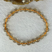 Natural Golden Rutilated Quartz Beads 天然金发水晶手链 15.52g 16cm 7.9mm 25 Beads - Huangs Jadeite and Jewelry Pte Ltd