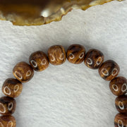 Natural Hainan Huang Huali Rosewood Beads Bracelet 天然海南黄花梨手链 11.18g 17cm 10.9mm 20 Beads - Huangs Jadeite and Jewelry Pte Ltd