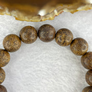 Natural Wild Vietnam Black Kynam Qi Nan Chen Xiang Mu Agarwood Beads Bracelet (Sinking Type 沉水) 天然野生越南黑奇南沉香珠手链 13.04g 17.5cm 12.4 mm 17 Beads - Huangs Jadeite and Jewelry Pte Ltd