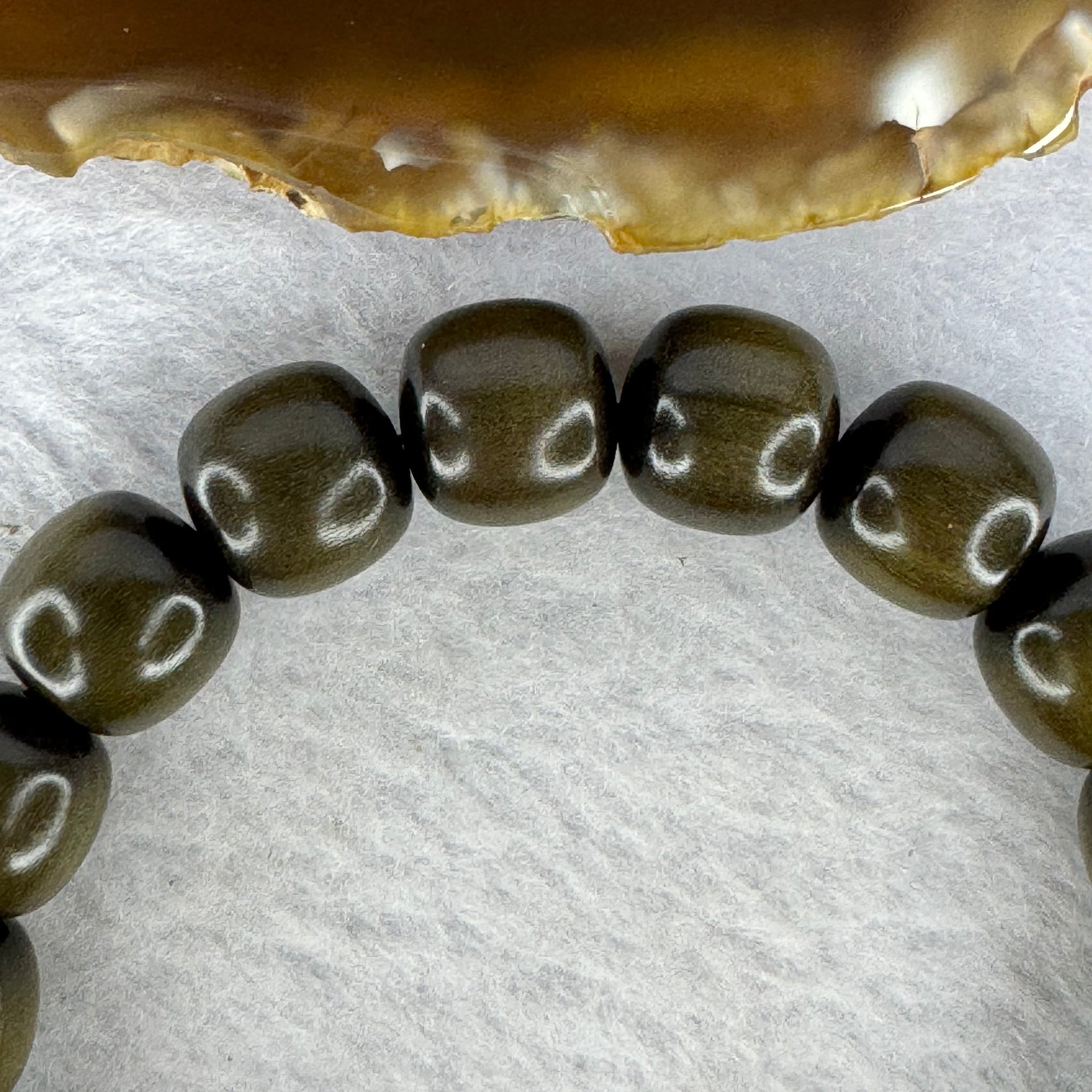 Rare Wild Indian Old Mountain Sandalwood Buried Underground Beads Bracelet 印度老山檀手链 埋土里的野生 14.21g 12.0 mm 18 Beads - Huangs Jadeite and Jewelry Pte Ltd