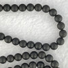 Natural Dark Matt Black Amber Beads Necklace 天然大黑天翁琥珀项链 10.22g 56cm 7.5mm 1 Bead 5.4mm 108 Beads