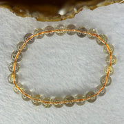 Natural Golden Rutilated Quartz Beads 天然金发水晶手链 15.70g 15.5mm 7.9mm 25 Beads - Huangs Jadeite and Jewelry Pte Ltd