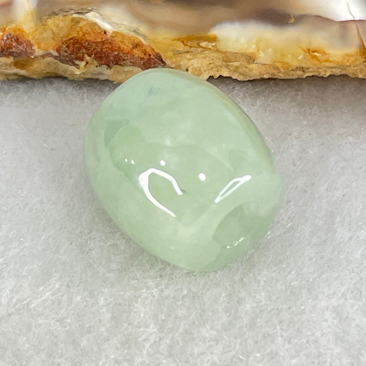 Type A Light Green Jadeite Lulu Tong Charm 3.85g 12.7 by 12.4mm