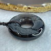 Black Obsidian Beads Necklace with Black Obsidian Phoenix Ping An Kou Donut 18.77g 39.4 by 11.8mm 4.9mm 70 Beads