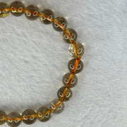 Natural Golden Rutilated Quartz Beads 天然金发水晶手链 15.33g 15.5cm 7.9mm 25 Beads - Huangs Jadeite and Jewelry Pte Ltd