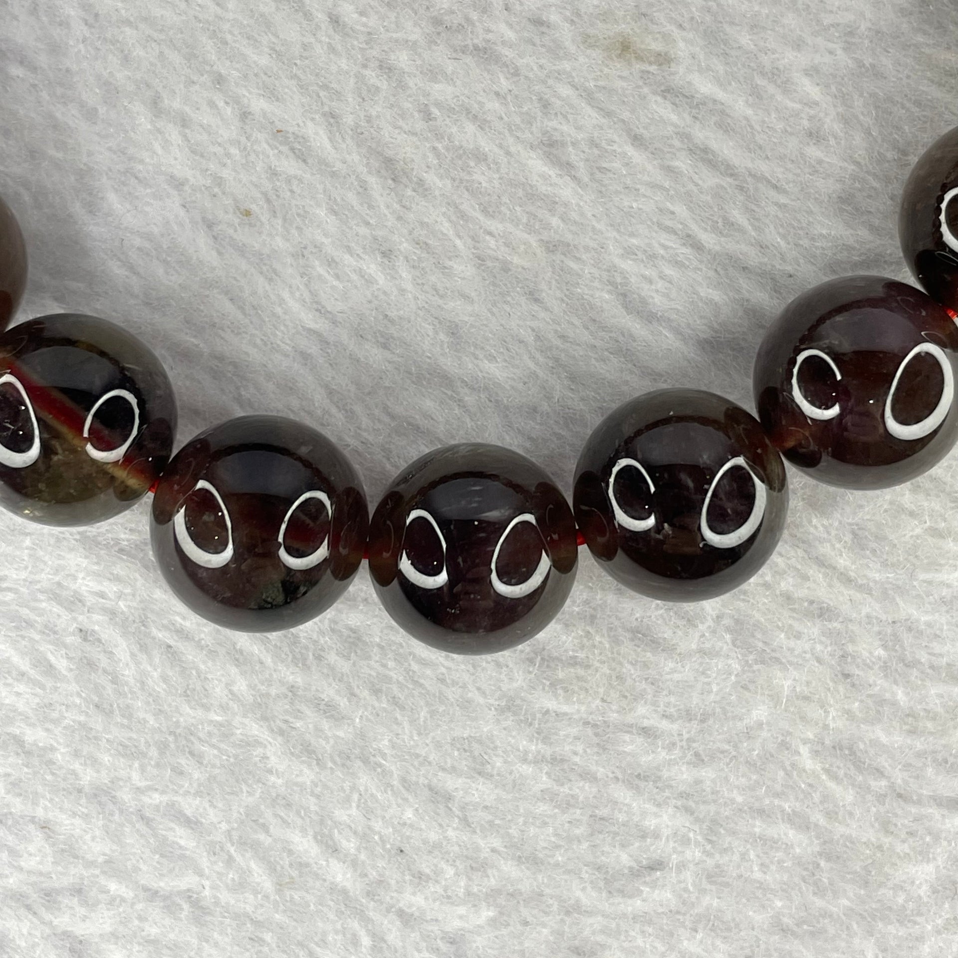 Natural Auralite Crystal Bracelet 极光手链 45.85g 12.4 mm 18 Beads - Huangs Jadeite and Jewelry Pte Ltd