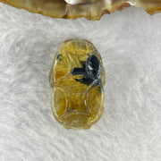 Above Average Grade Natural Golden Rutilated Quartz Pixiu Charm for Bracelet 天然金发水晶貔貅 6.16g 24.7 by 15.0 by 9.8mm - Huangs Jadeite and Jewelry Pte Ltd