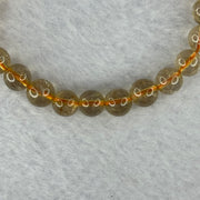 Natural Golden Rutilated Quartz Beads 天然金发水晶手链 14.47g 15cm 7.6mm 24 Beads - Huangs Jadeite and Jewelry Pte Ltd