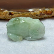 Type A Green Piao Hua Jadeite Rabbit Pendant 21.86g 31.7 by 19.0 by 19.3mm - Huangs Jadeite and Jewelry Pte Ltd